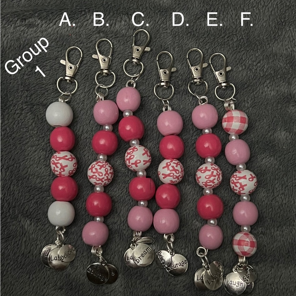 Handcrafted pink and white purse/backpack accessories